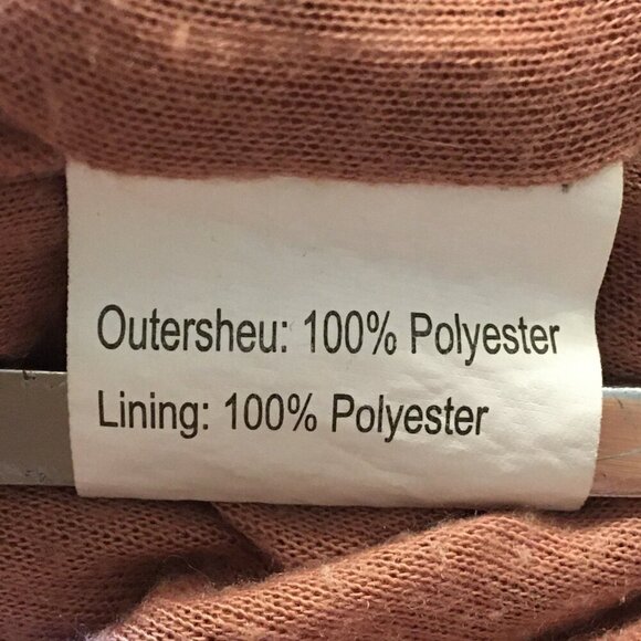 Chenille Pullover Sweatshirt Womens Large Mauve Pink Lined Cozy - Picture 8 of 8